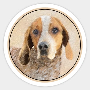 American English Coonhound Painting - Original Dog Art Sticker